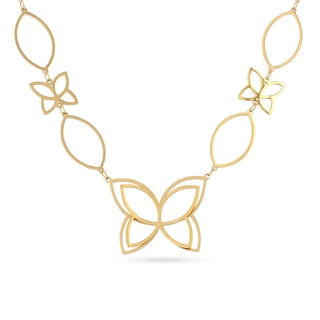 Γυναικείο Κοντό Κολιέ Πεταλούδα Kaleia Gildwing DCO152D Anartxy Χειρουργικό Ατσάλι 316L-Επιχρύσωση IP