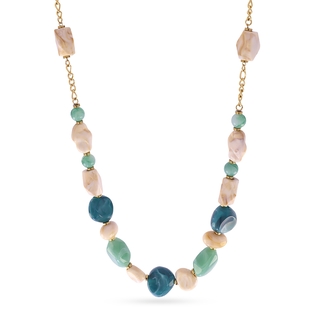 Γυναικείο Μακρύ Κολιέ Marbles Brezza Collar DCO169A1 Anartxy Ατσάλι-Επιχρύσωση IP Με Πέτρες Από Χυτευμένη Ρητίνη