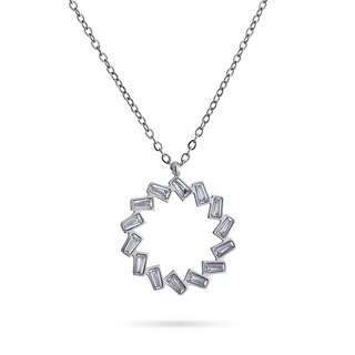 Γυναικείο Κολιέ Serpens Collar BCO819PL Anartxy Ατσάλινο-Λευκά Ζιργκόν 