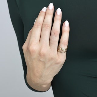 Γυναικείο Χειροποίητο Δαχτυλίδι Lumina GD1627a-101-364 Kalliope Ορείχαλκος-Μαργαριτάρι