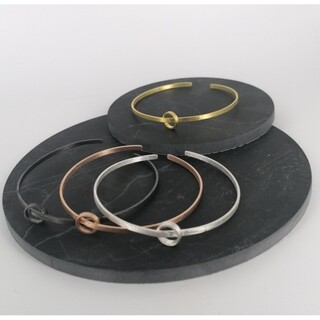 Women's Handmade Bracelet "Duo" ΔΒ06 Art7702 Brass