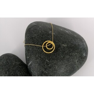 Women's Handmade Necklace-Pendant "Double" DKK14 Art7702 Brass
