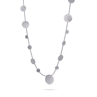 Women's Long Necklace Circles Matte Surgical Steel 316L BCO621PL Anartxy