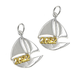 Lucky Charm 2022 Pendant Boat Silver 925-Gold Plated 105104161