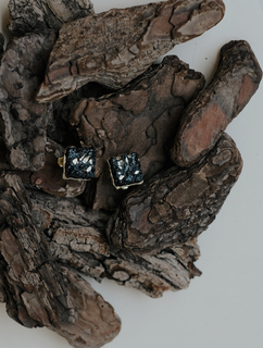 Women's Handmade Earrings Atom | GS1529A Kalliope Brass-Cast Resin