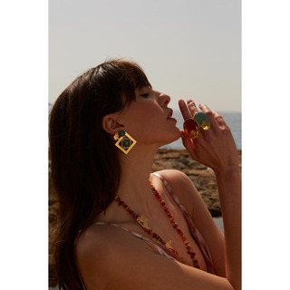 Γυναικεία Σκουλαρίκια Efessos Earrings Μπρούντζος Desperate Design