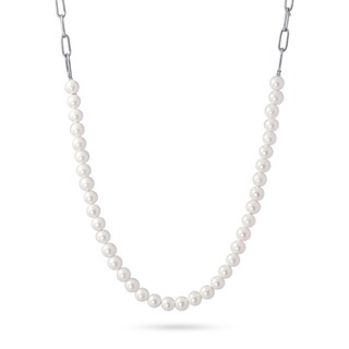 Women's Necklace With Pearls Steel 316L BCO484PL Anartxy