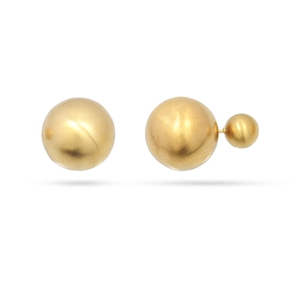 Women's Earrings Spheres Matt Sunstone CPE890  Anartxy Steel 316L