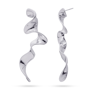 Women's Long Earrings Waves CPE918PL Anartxy Steel 316L