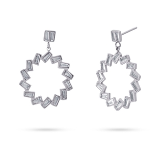 Women's  Earrings Serpens CPE736PL  Anartxy Steel-White Zirconia