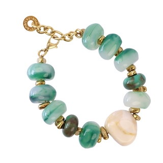 Γυναικείο Βραχιόλι Marbles Soul CPU324A1 Anartxy Ατσάλινο-Επιχρύσωση IP Πέτρες Resin