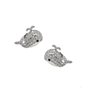Children's Earrings Whale Silver 925 Zircon 103100804