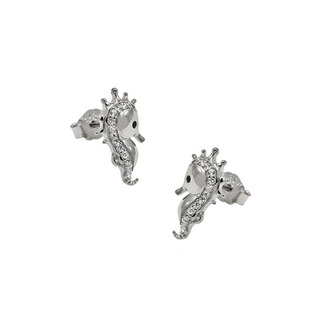 Children's Earrings Hippocampus Silver 925 Zircon 103100800