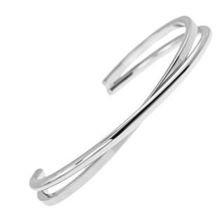 Γυναικείο Βραχιόλι Cuff Από Ανοξείδωτο Ατσάλι Με Διπλό Χιαστί Σχέδιο SS140059-1 Arteon