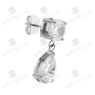 Γυναικεία Σκουλαρίκια Δάκρυ Arteon SS540093-1 Ατσάλι 316L-Λευκά Ζιργκόν 