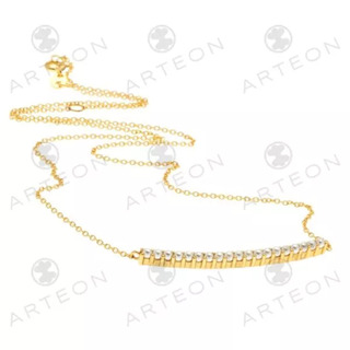 Γυναικείο Κολιέ Arteon 32897 Από Ασήμι 925ο Μπάρα Και Μικρές Πέρλες