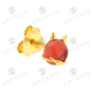Women's Earrings Cats Silver 925-Gold Plated 51317 Arteon