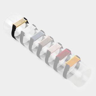 Women's Handmade Lucky Charm Bracelet ID 2026–Plexi Glass IOANNA M B26M2 With Black Elastic Strap