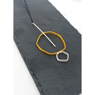 Women's Handmade Long Two-Tone Necklace 